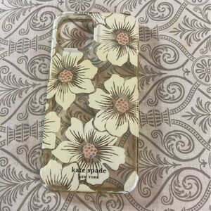 3/$12 iPhone 13 Hard Case Plastic Kate Spade New York Floral Clear